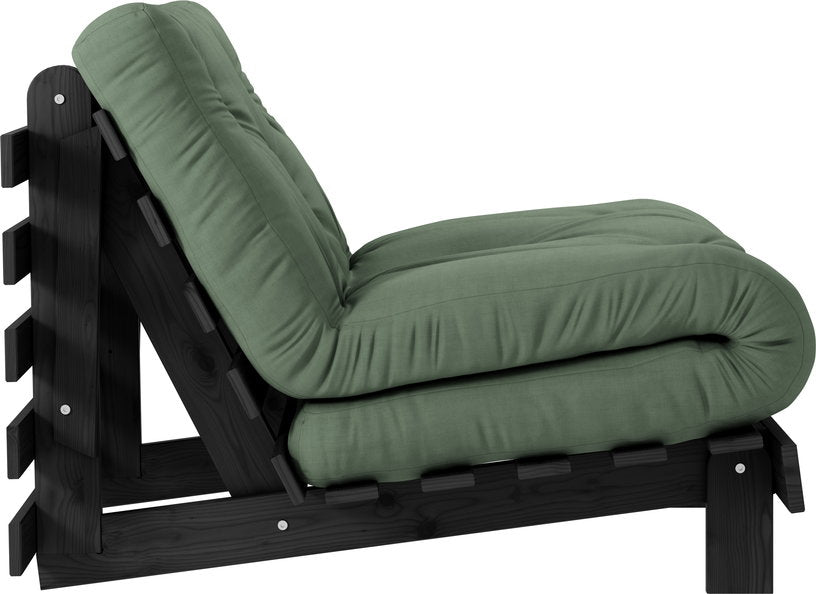 canape-convertible-en-bois-noir-laque-et-matelas-vert-olive-90x200cm-roots-90-karup-design-2