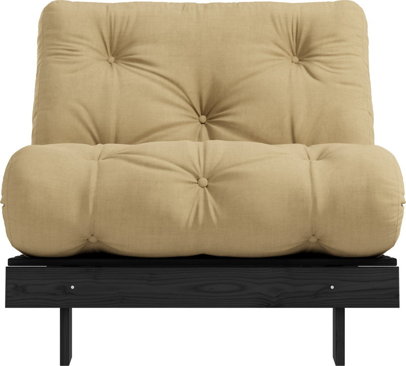 canape-convertible-en-bois-de-pin-noir-laque-et-matelas-ble-beige-90x200cm-roots-90-karup-design-2