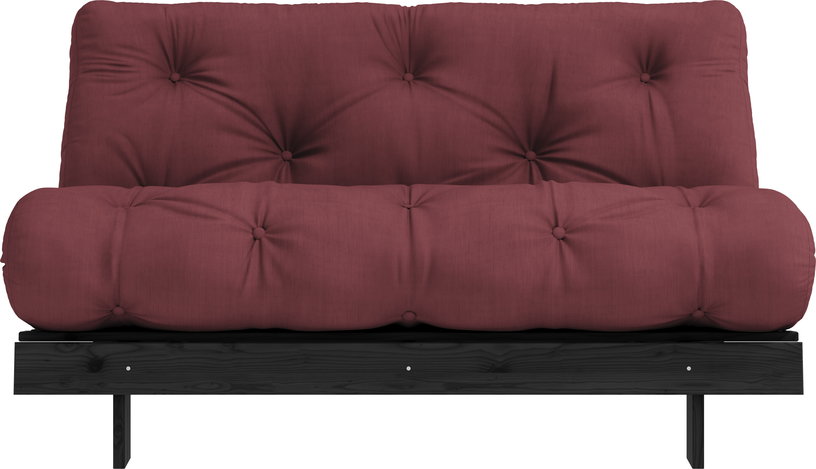 canape-convertible-en-bois-de-pin-noir-laque-et-matelas-bordeaux-140x200cm-roots-140-karup-design-2