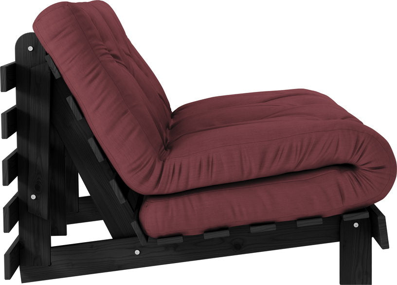 canape-convertible-en-bois-de-pin-noir-laque-et-matelas-bordeaux-140x200cm-roots-140-karup-design-3