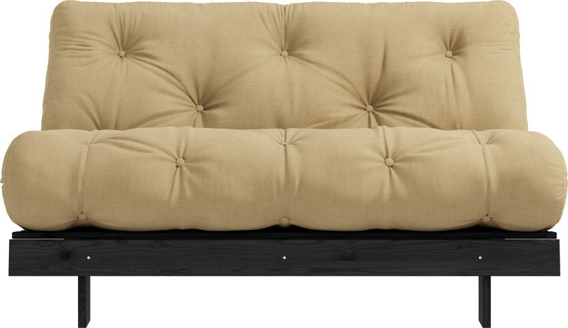 canape-convertible-en-bois-de-pin-noir-laque-et-matelas-ble-beige-140x200cm-roots-140-karup-design-3