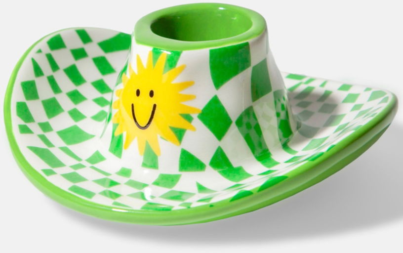 bougeoir-en-ceramique-chapeau-de-cowboy-vert-10cm-doiy-2