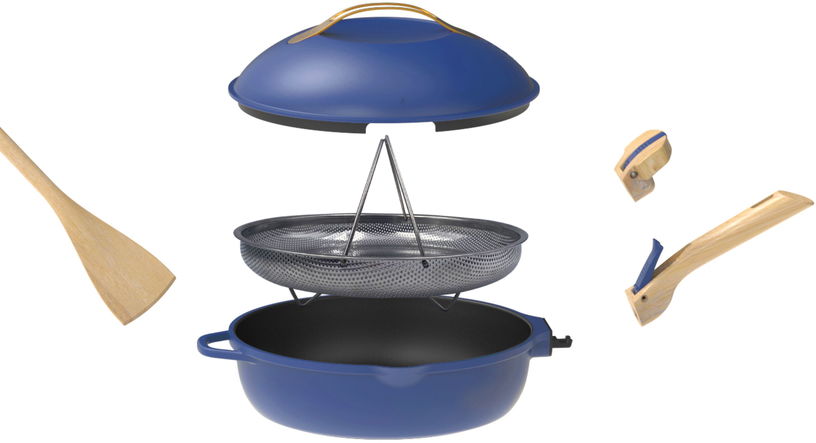 poele-1-a-8-personnes-en-metal-recycle-bleu-sahir-28cm-la-fabuleuse-cookut-5