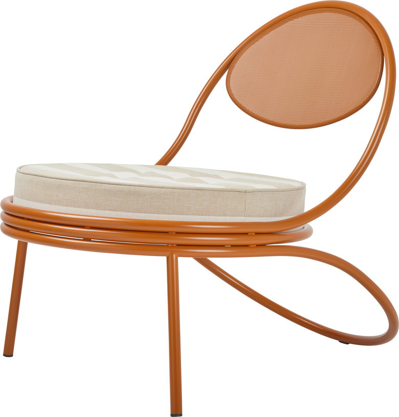 fauteuil-lounge-orange-et-tissu-raye-copacabana-gubi-1