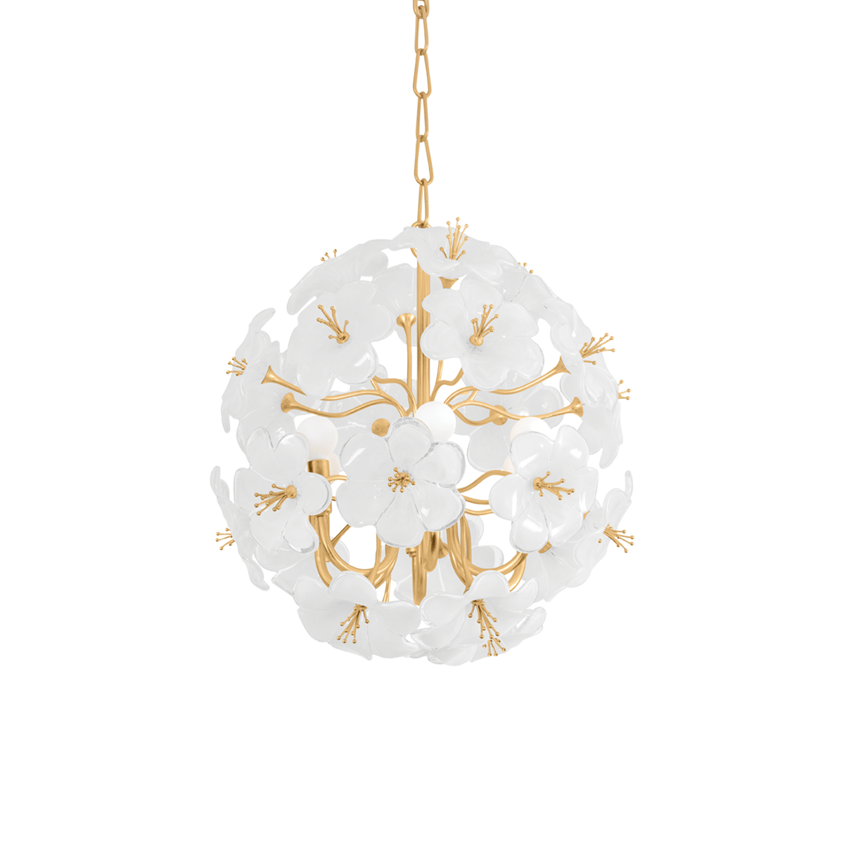 Suspension en fer feuille d'or 51x53cm Hygea - Corbett Lighting