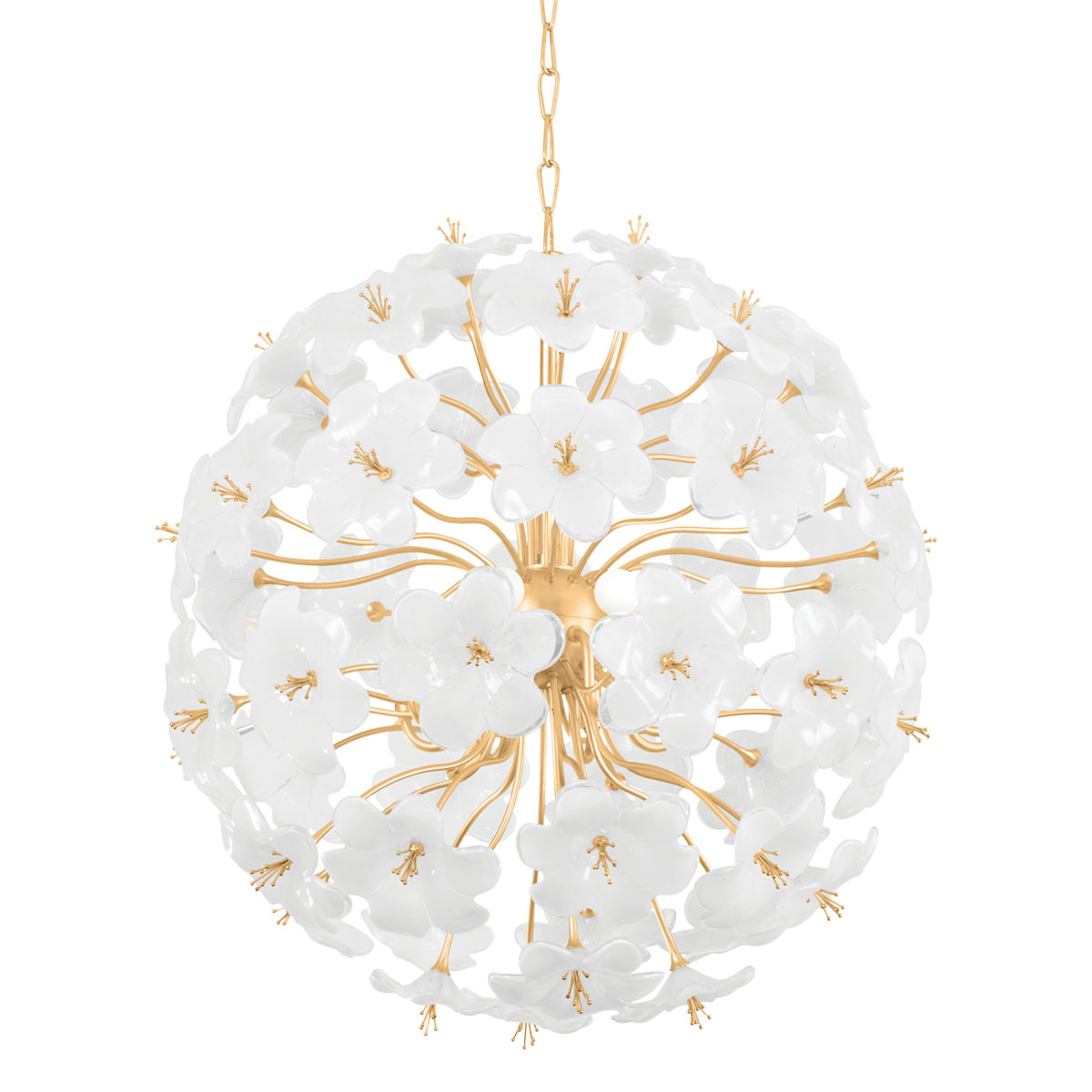 Suspension en fer feuille d'or 84x87cm Hygea - Corbett Lighting