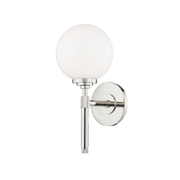 Applique de salle de bain en acier nickel poli 15x32cm Bowery - Hudson Valley Lighting