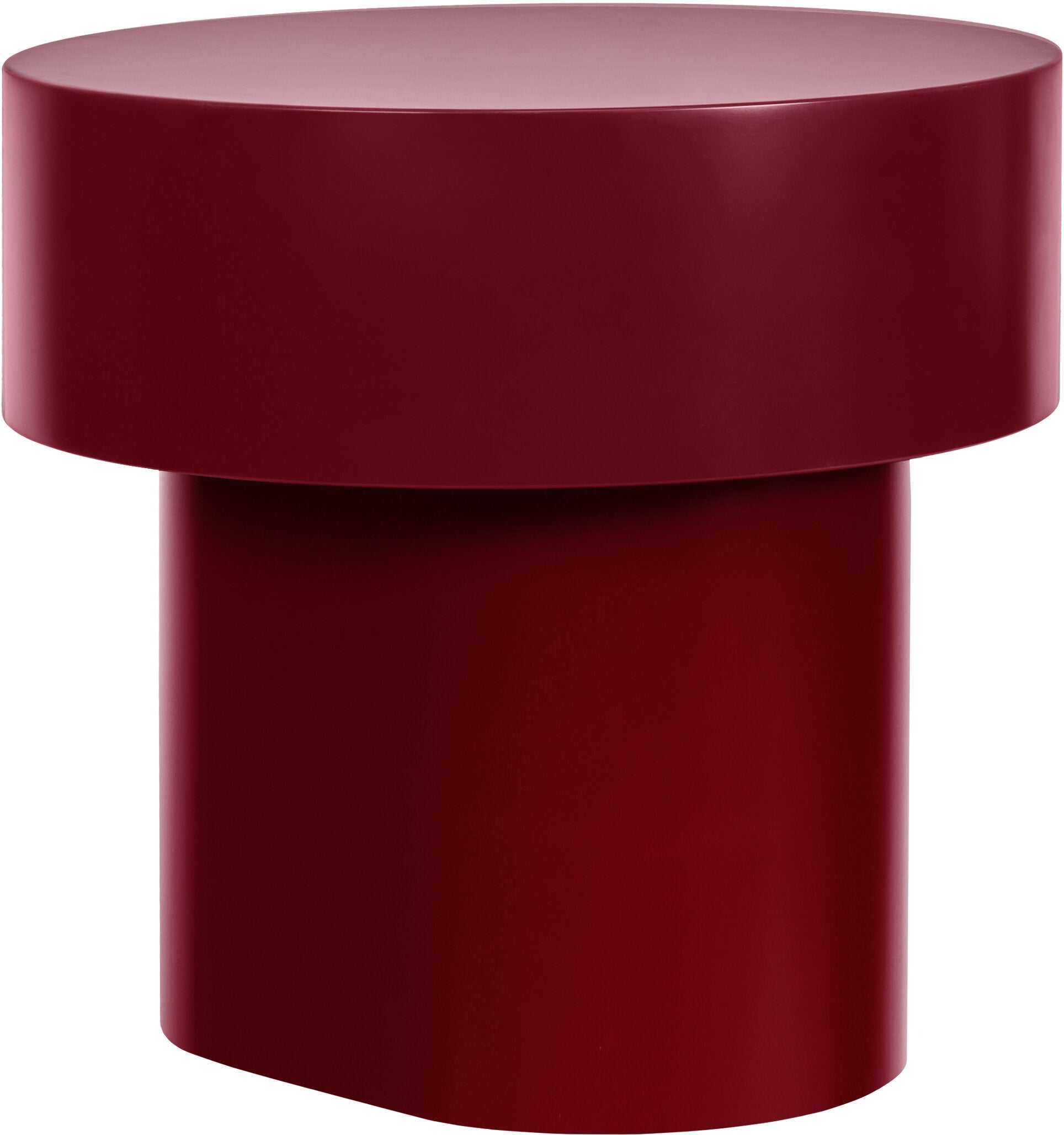 Table d'appoint en bois bordeaux 49x50cm Stump - Hem — 370371.jpg