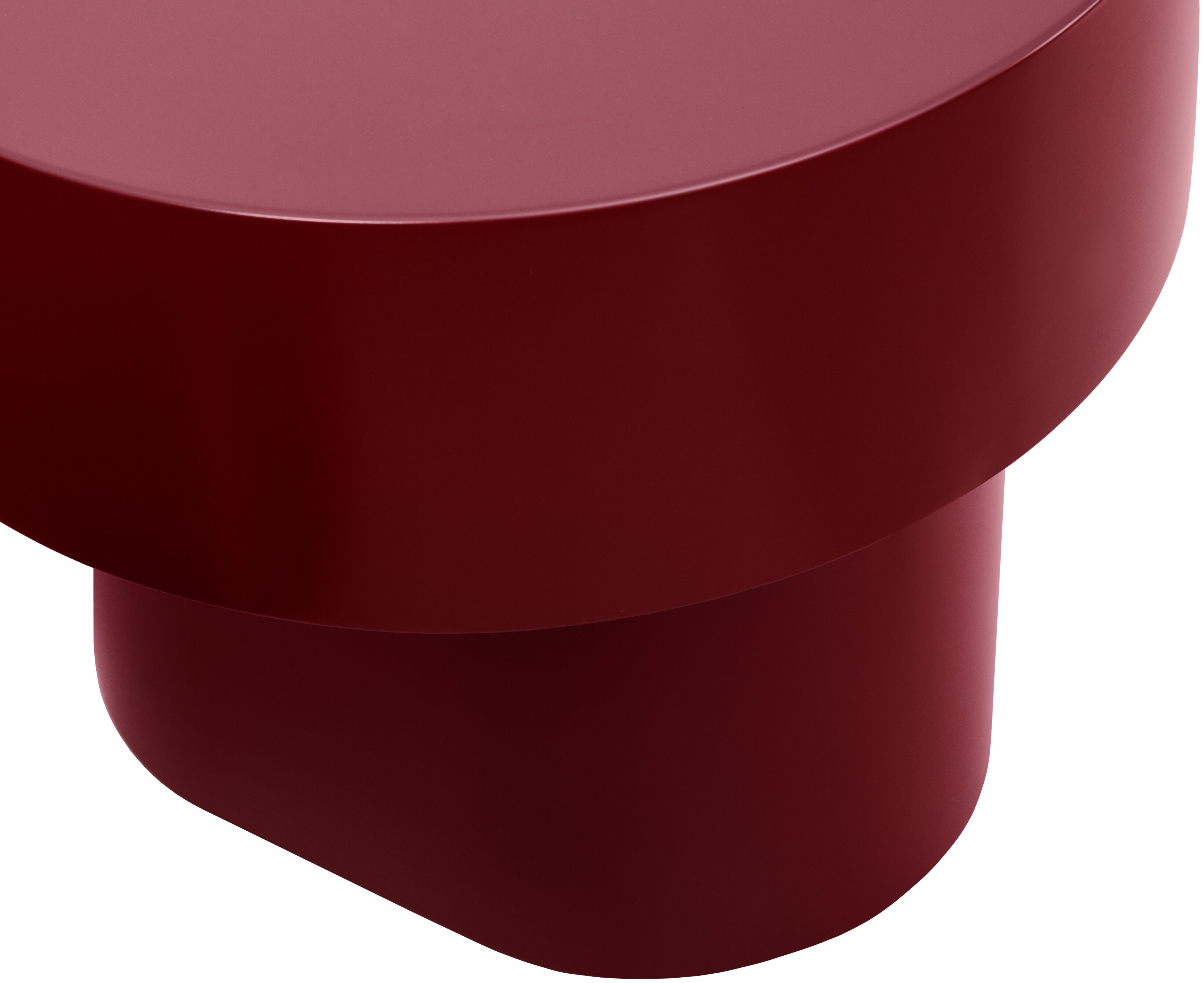 Table d'appoint en bois bordeaux 49x50cm Stump - Hem — 370372.jpg