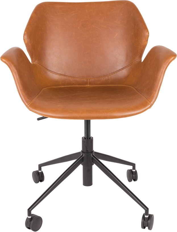 chaise-de-bureau-reglable-en-cuir-marron-77-5cm-nikki-zuiver-2