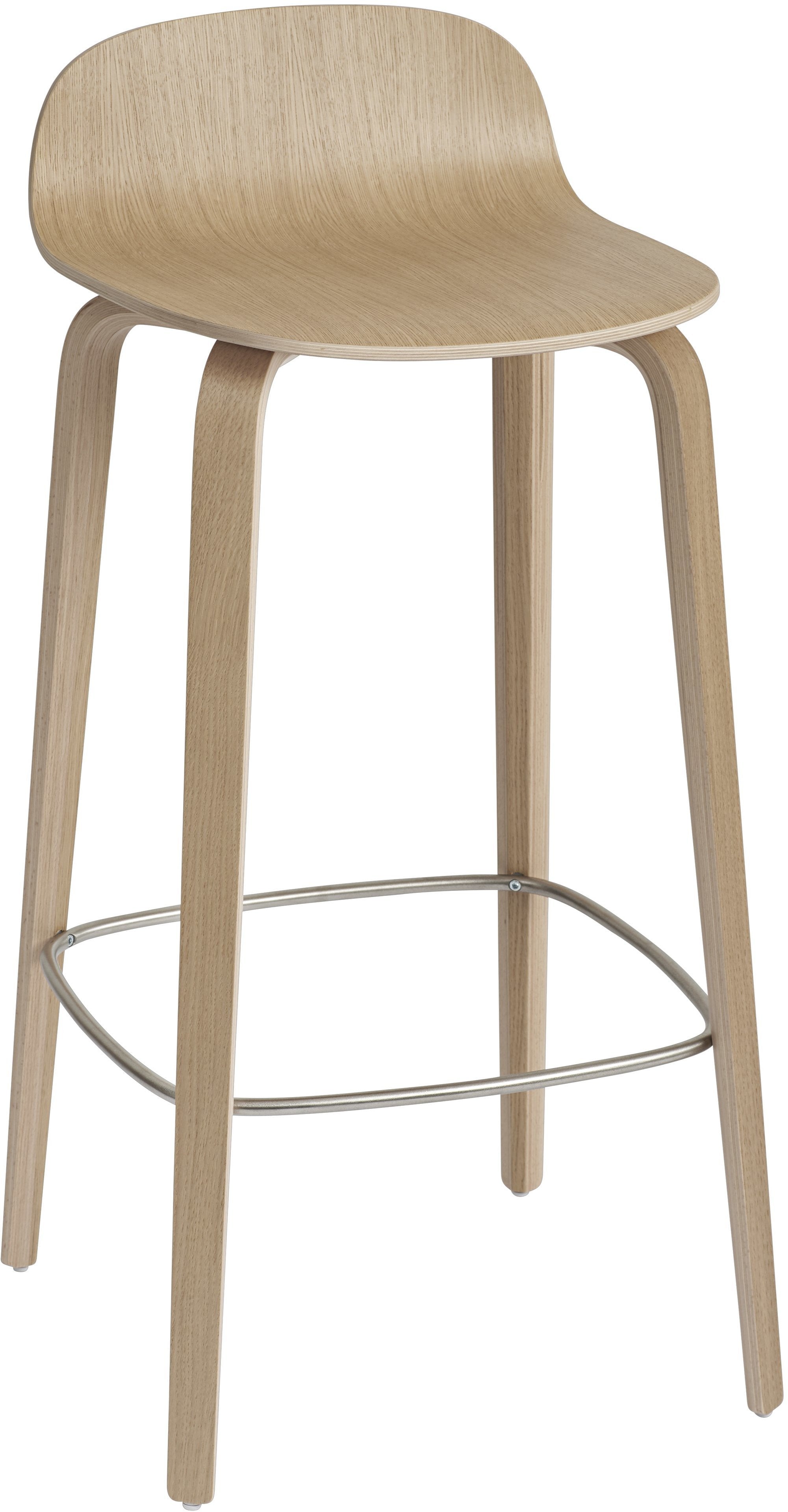 Chaise de bar 75 cm en chêne naturel Visu - Muuto