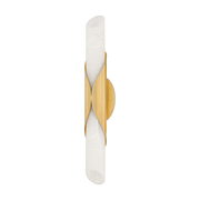 Applique murale en acier laiton poli ancien 12x73cm Camilla - Corbett Lighting