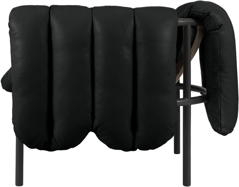 fauteuil-lounge-en-cuir-noir-et-acier-noir-puffy-hem-2