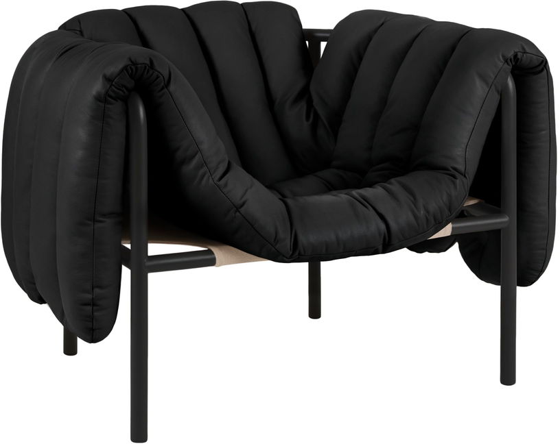 fauteuil-lounge-en-cuir-noir-et-acier-noir-puffy-hem-3
