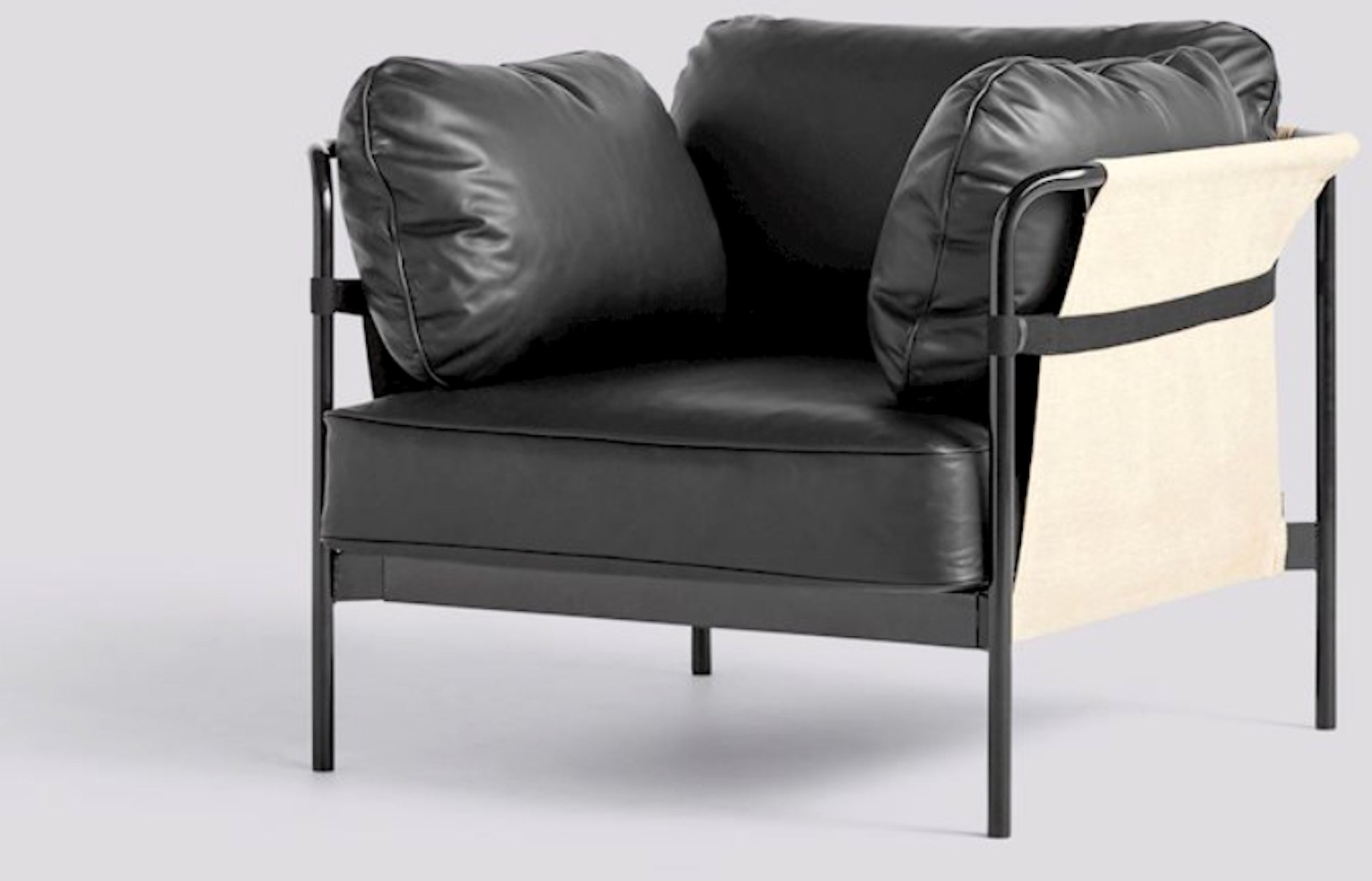 Can 1 seater Black powder coated steel frame Black strap-Natural outer canvas-Sense-Black — 373721.jpg