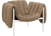 fauteuil-lounge-en-laine-marron-et-acier-creme-puffy-hem-1
