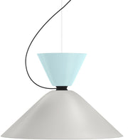 Suspension en acier laqué bleu doux et gris 22,5x34cm Alphabeta - Hem — 373998.jpg