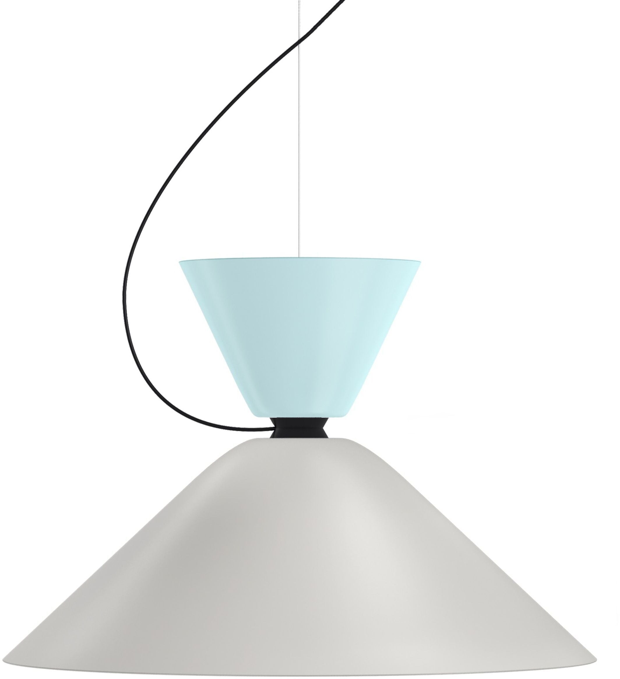 Suspension en acier laqué bleu doux et gris 22,5x34cm Alphabeta - Hem — 373998.jpg