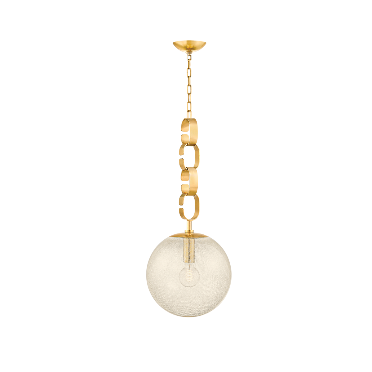 Suspension en laiton laiton ancien 33x76cm Nessa - Corbett Lighting