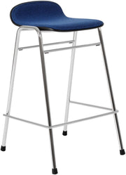 Tabouret de bar 65 cm en tissu bleu et cadre argenté Touchwood - Hem — 374467.jpg