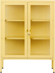 cabinet-en-acier-jaune-beurre-et-verre-cannele-74x40x100cm-the-mixer-mustard-made-1