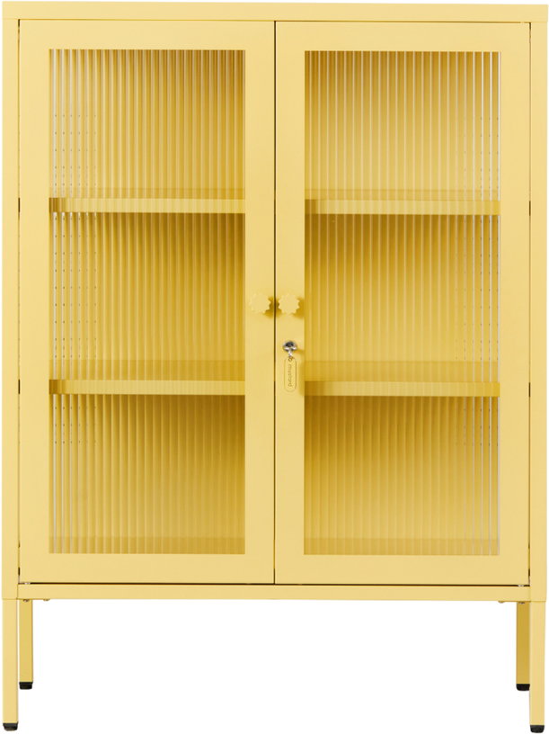 cabinet-en-acier-jaune-beurre-et-verre-cannele-74x40x100cm-the-mixer-mustard-made-1