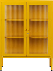 cabinet-en-acier-jaune-moutarde-et-verre-cannele-74x40x100cm-the-mixer-mustard-made-1
