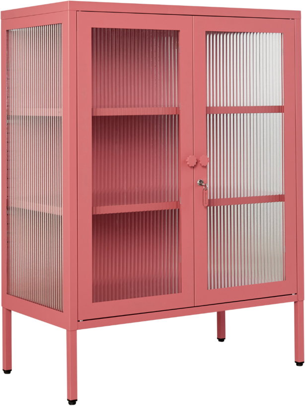 cabinet-en-acier-rose-baie-et-verre-cannele-74x40x100cm-the-mixer-mustard-made-4