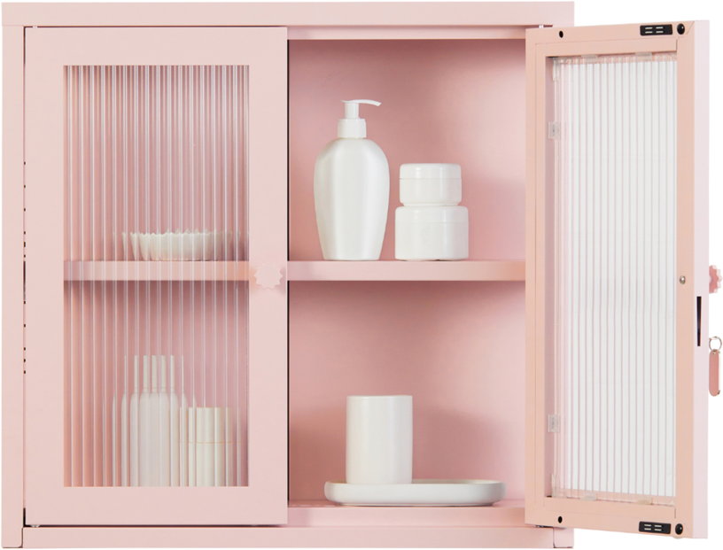 armoire-murale-en-acier-blush-et-verre-cannele-60x18x57cm-the-kit-mustard-made-2