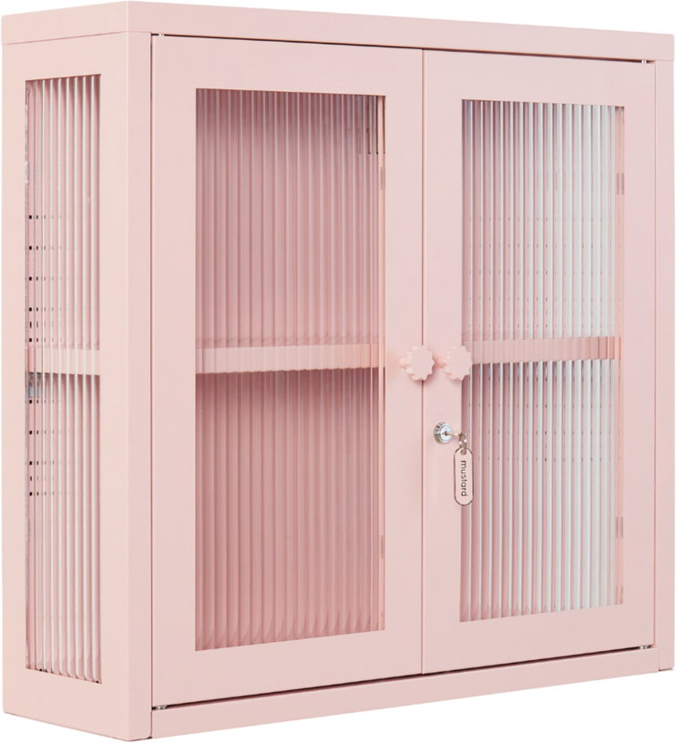 armoire-murale-en-acier-blush-et-verre-cannele-60x18x57cm-the-kit-mustard-made-4