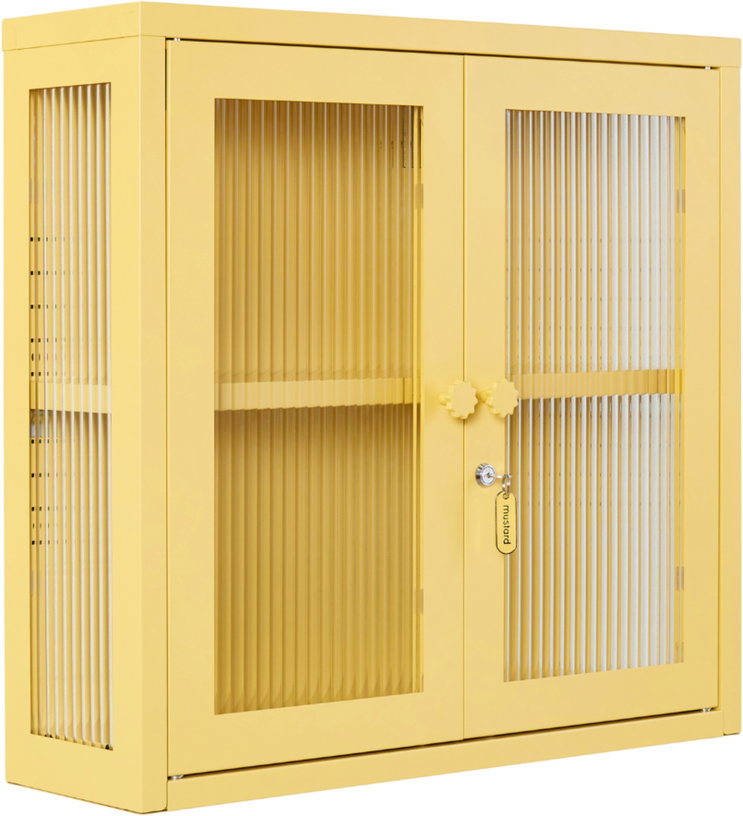 armoire-murale-en-acier-jaune-beurre-et-verre-cannele-60x18x57cm-the-kit-mustard-made-4