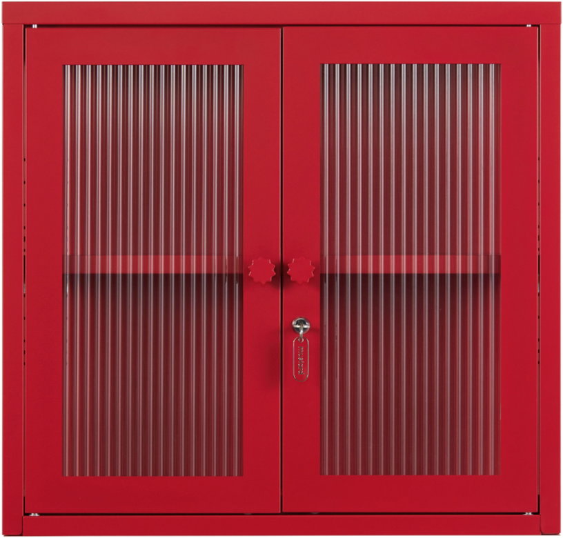 armoire-murale-en-acier-rouge-coquelicot-et-verre-cannele-60x18x57cm-the-kit-mustard-made-1