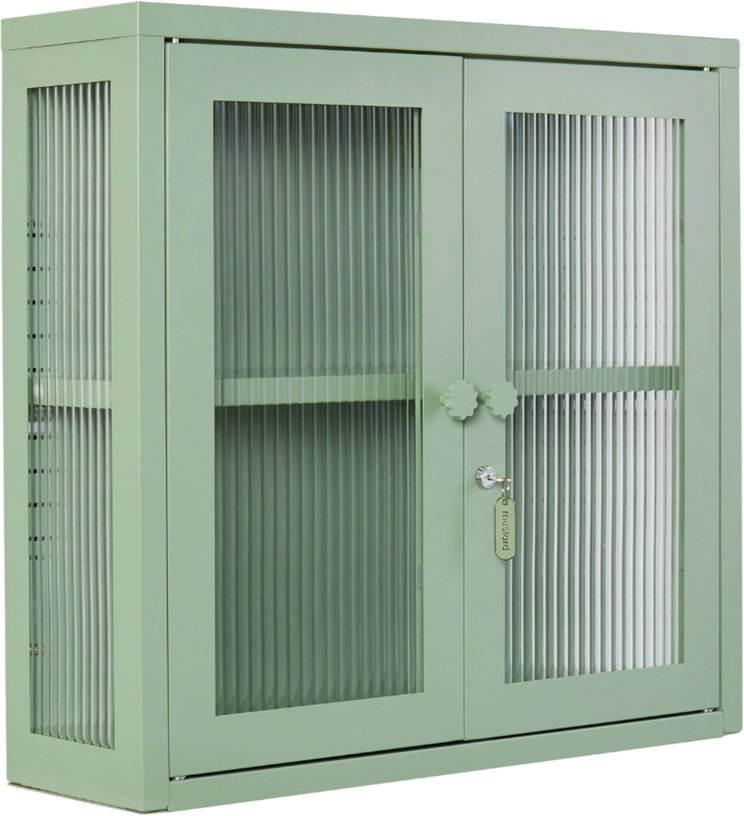 armoire-murale-en-acier-vert-sauge-et-verre-cannele-60x18x57cm-the-kit-mustard-made-4