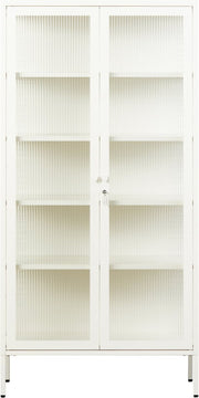 vaisselier-en-acier-blanc-craie-et-verre-cannele-85x40x170cm-the-collector-mustard-made-1