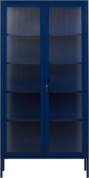 vaisselier-en-acier-bleu-marine-et-verre-cannele-85x40x170cm-the-collector-mustard-made-1