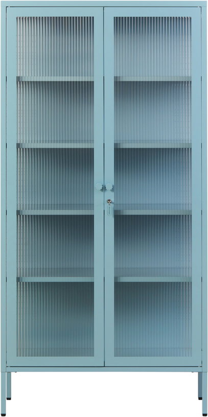 vaisselier-en-acier-bleu-ocean-et-verre-cannele-85x40x170cm-the-collector-mustard-made-1