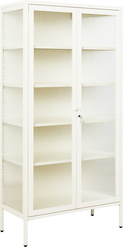 vaisselier-en-acier-blanc-craie-et-verre-cannele-85x40x170cm-the-collector-mustard-made-4