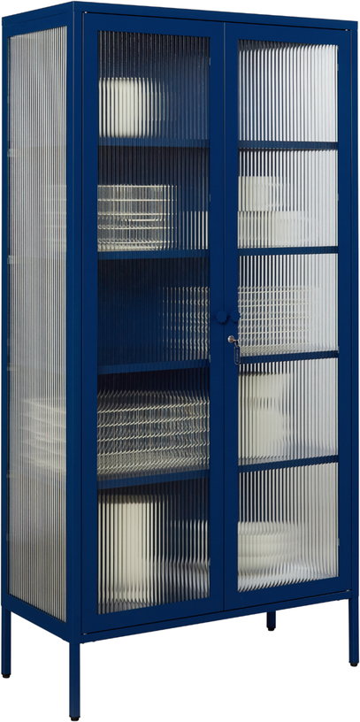 vaisselier-en-acier-bleu-marine-et-verre-cannele-85x40x170cm-the-collector-mustard-made-3