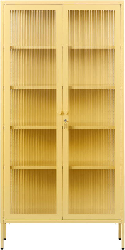 vaisselier-en-acier-jaune-et-verre-cannele-85x40x170cm-the-collector-mustard-made-1