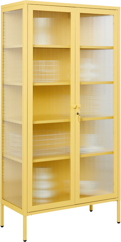 vaisselier-en-acier-jaune-et-verre-cannele-85x40x170cm-the-collector-mustard-made-3