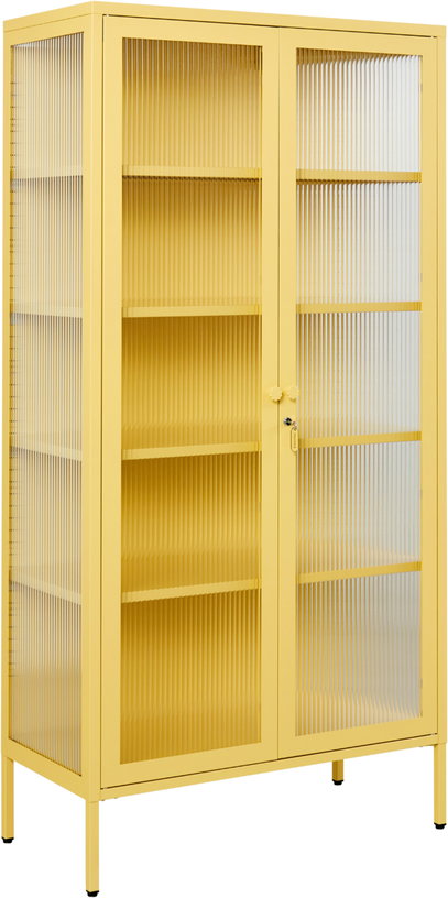 vaisselier-en-acier-jaune-et-verre-cannele-85x40x170cm-the-collector-mustard-made-4