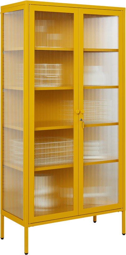 vaisselier-en-acier-jaune-moutarde-et-verre-cannele-85x40x170cm-the-collector-mustard-made-3