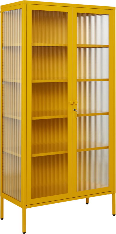 vaisselier-en-acier-jaune-moutarde-et-verre-cannele-85x40x170cm-the-collector-mustard-made-4