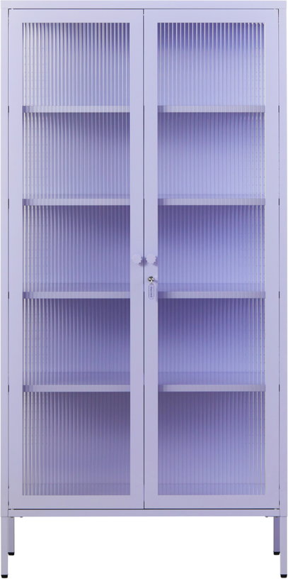 vaisselier-en-acier-lilas-et-verre-cannele-85x40x170cm-the-collector-mustard-made-1