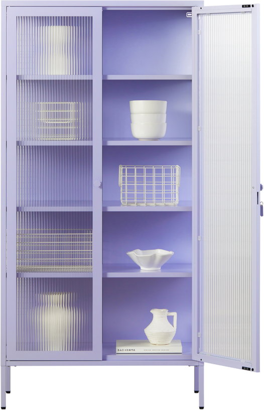 vaisselier-en-acier-lilas-et-verre-cannele-85x40x170cm-the-collector-mustard-made-2