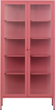 vaisselier-en-acier-rose-baie-et-verre-cannele-85x40x170cm-the-collector-mustard-made-1