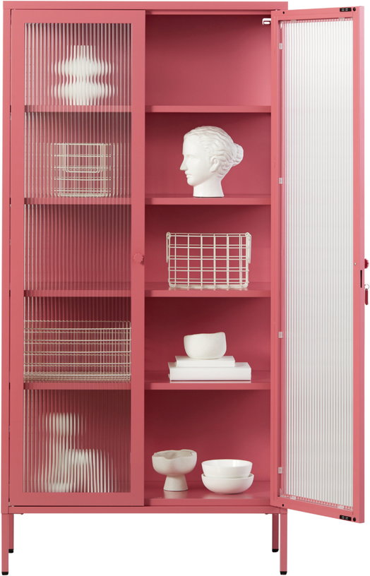 vaisselier-en-acier-rose-baie-et-verre-cannele-85x40x170cm-the-collector-mustard-made-2