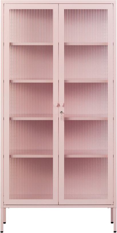 vaisselier-en-acier-rose-blush-et-verre-cannele-85x40x170cm-the-collector-mustard-made-1