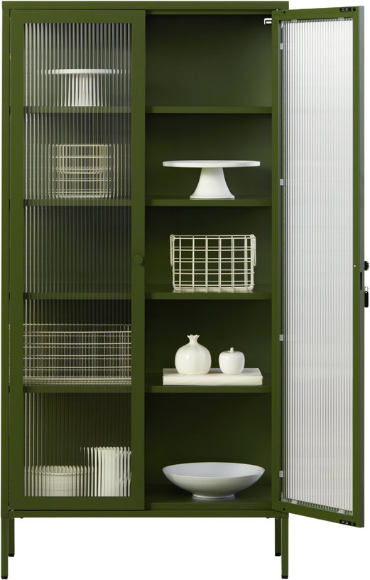 vaisselier-en-acier-vert-olive-et-verre-cannele-85x40x170cm-the-collector-mustard-made-2