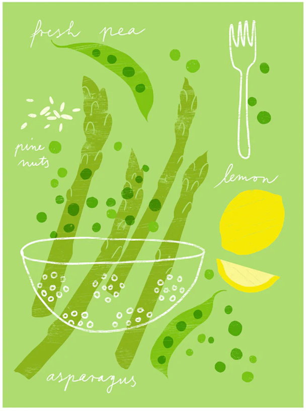 affiche-30x40cm-asparagus-recipe-blue-shaker-1
